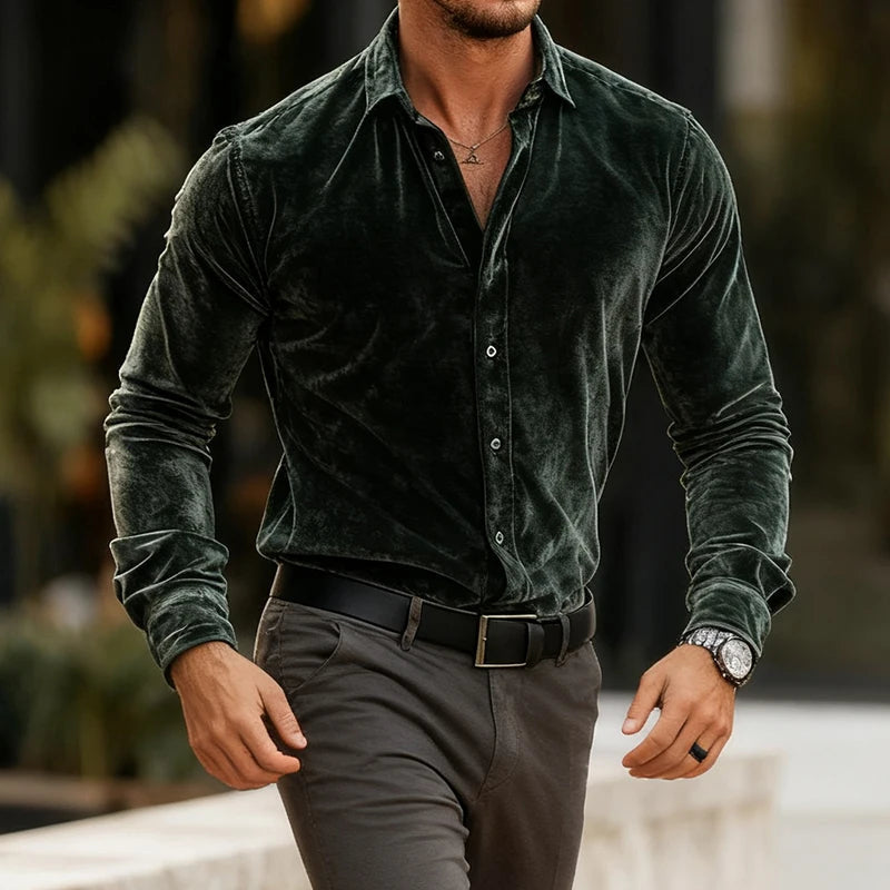 ALESSANDRO VELVET SHIRT | ITALIAN INSPIRED ELEGANCE
