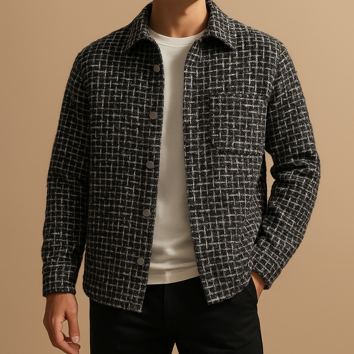 HARRIS TWEED-LOOK SHACKET | TAILORED COMFORT
