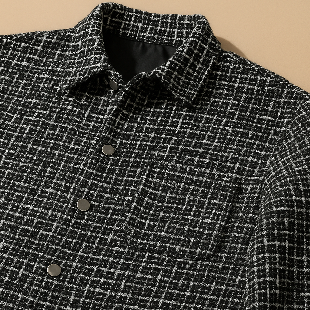 HARRIS TWEED-LOOK SHACKET | TAILORED COMFORT