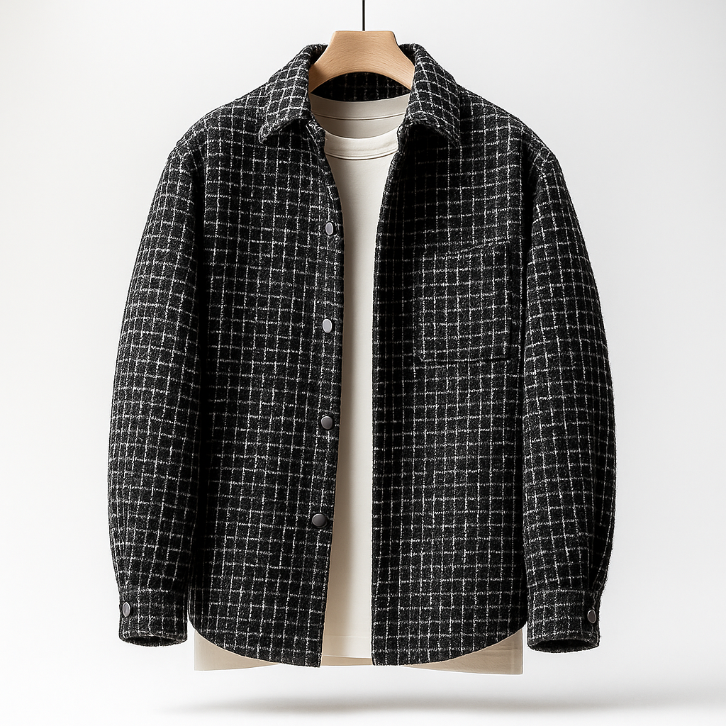 HARRIS TWEED-LOOK SHACKET | TAILORED COMFORT