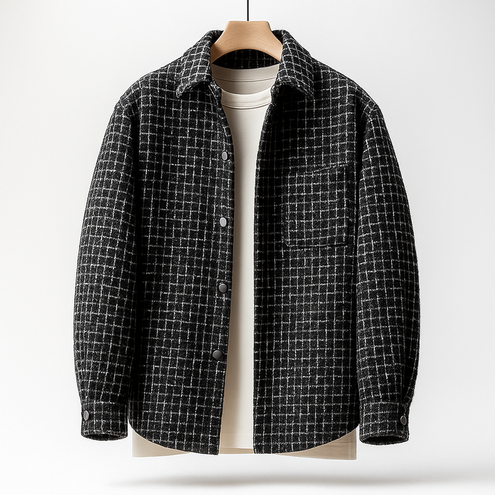 HARRIS TWEED-LOOK SHACKET | TAILORED COMFORT