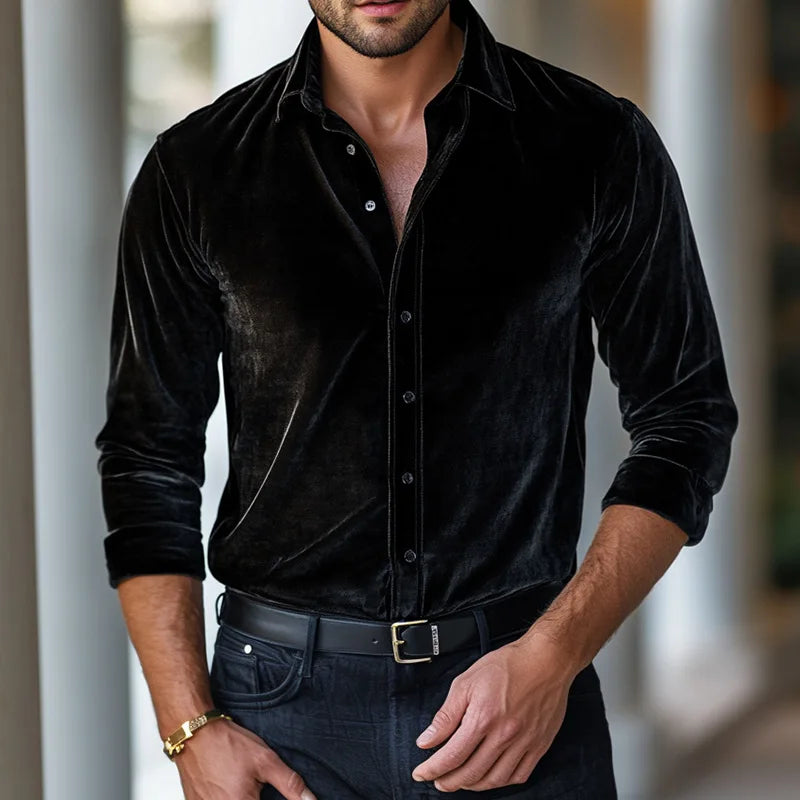 ALESSANDRO VELVET SHIRT | ITALIAN INSPIRED ELEGANCE
