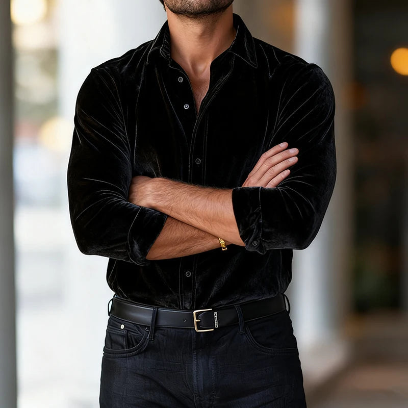 ALESSANDRO VELVET SHIRT | ITALIAN INSPIRED ELEGANCE
