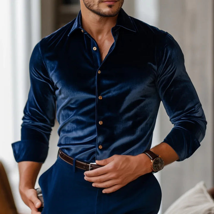 ALESSANDRO VELVET SHIRT | ITALIAN INSPIRED ELEGANCE