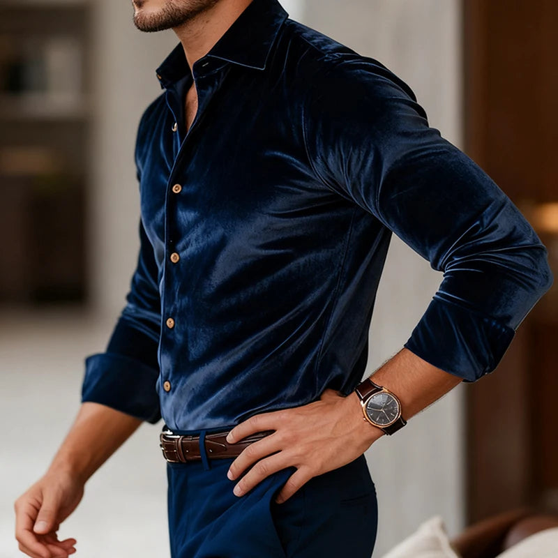 ALESSANDRO VELVET SHIRT | ITALIAN INSPIRED ELEGANCE