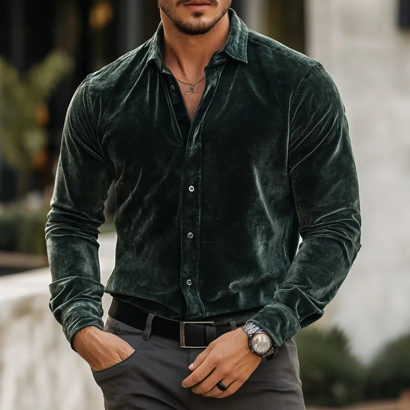 ALESSANDRO VELVET SHIRT | ITALIAN INSPIRED ELEGANCE