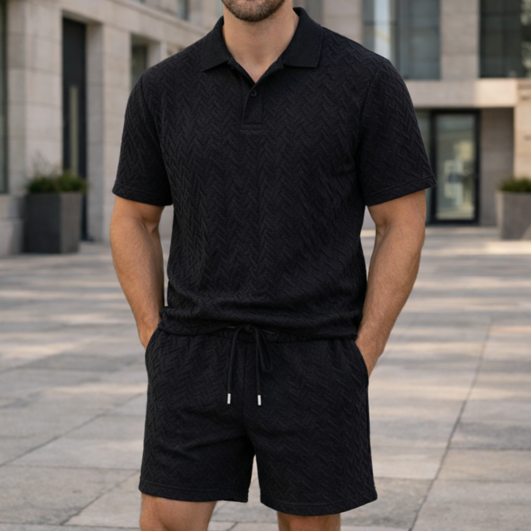 ALFRED POLO SHIRT AND SHORTS SET | REFINED COMFORT FOR WARM DAYS
