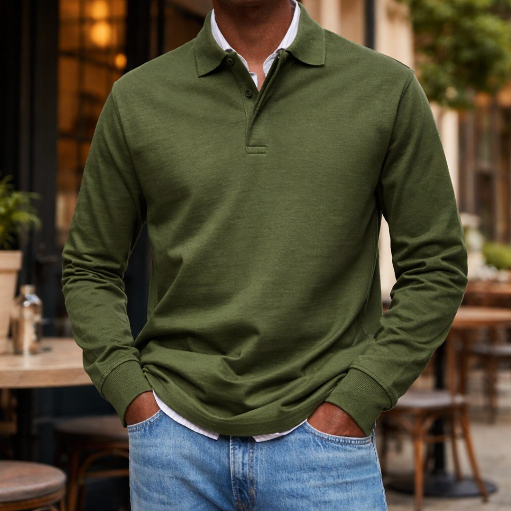 ARTHUR LONG SLEEVE POLO | SHARP STYLE MADE SIMPLE