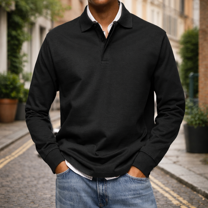 ARTHUR LONG SLEEVE POLO | SHARP STYLE MADE SIMPLE