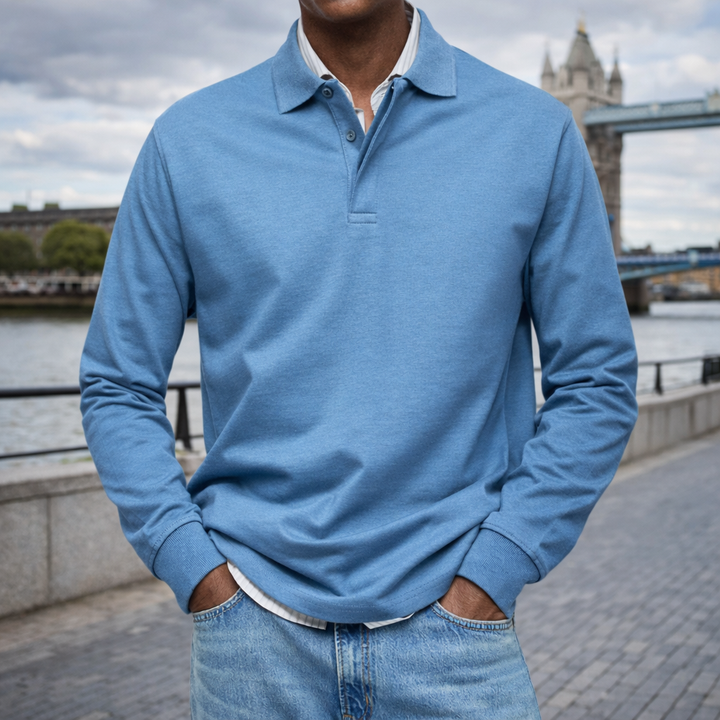 ARTHUR LONG SLEEVE POLO | SHARP STYLE MADE SIMPLE