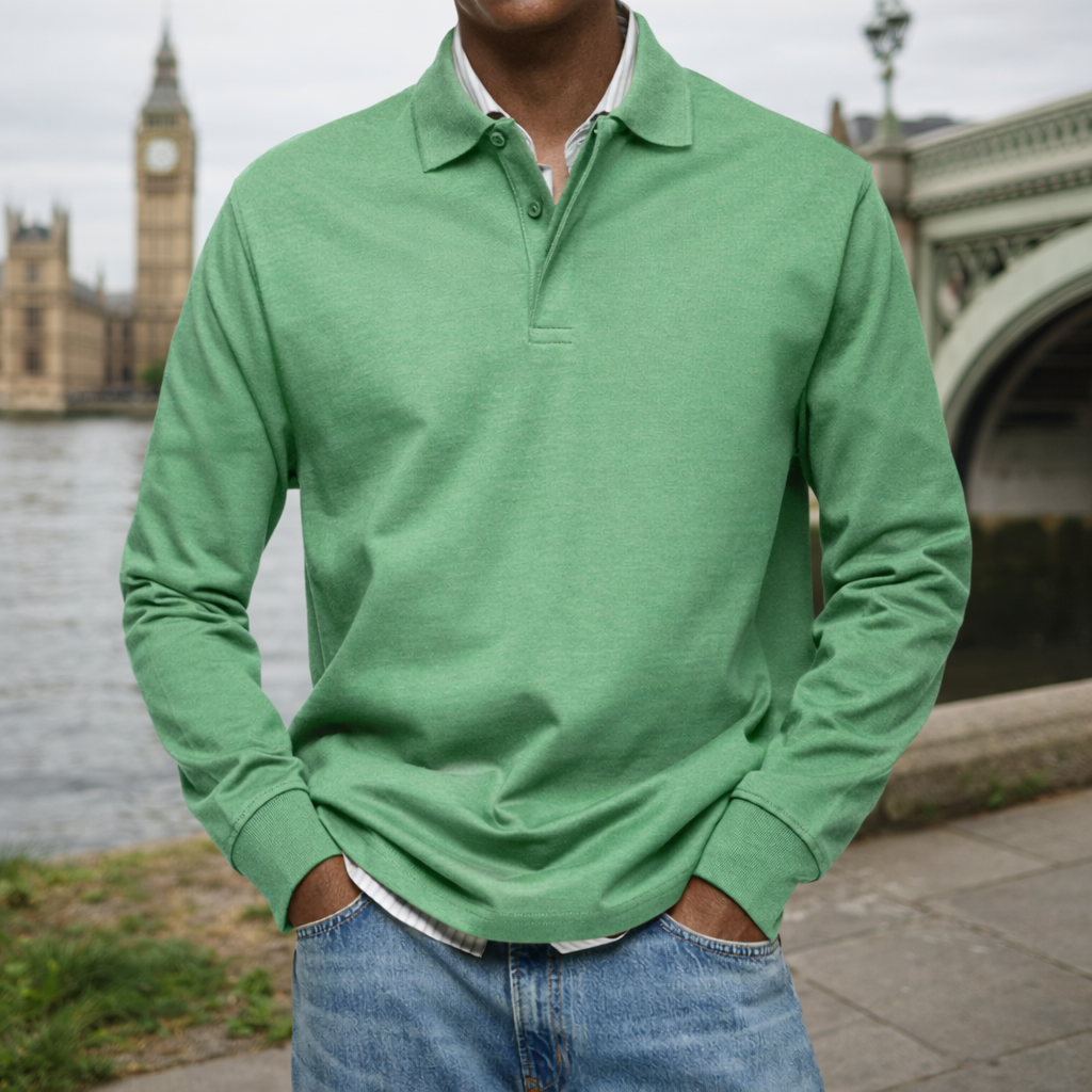 ARTHUR LONG SLEEVE POLO | SHARP STYLE MADE SIMPLE