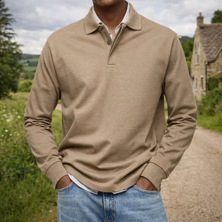 ARTHUR LONG SLEEVE POLO | SHARP STYLE MADE SIMPLE