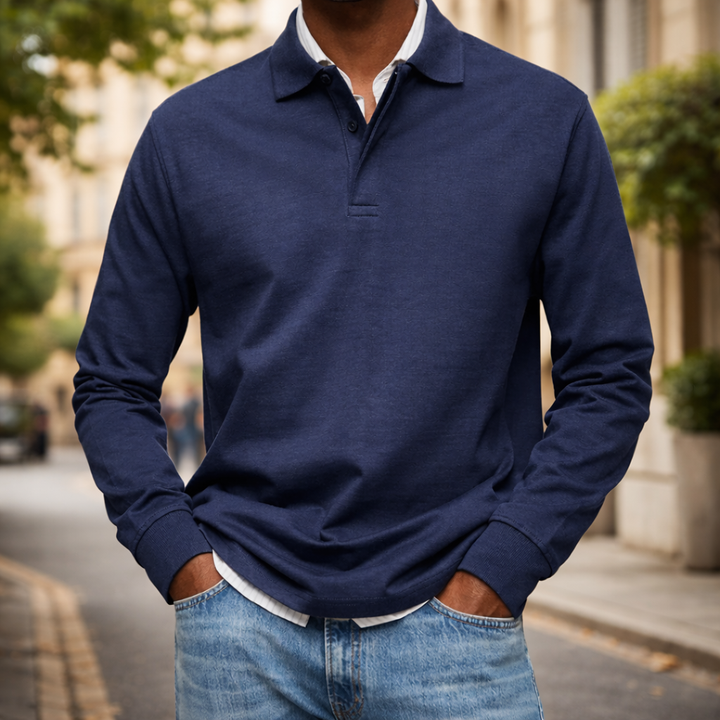 ARTHUR LONG SLEEVE POLO | SHARP STYLE MADE SIMPLE