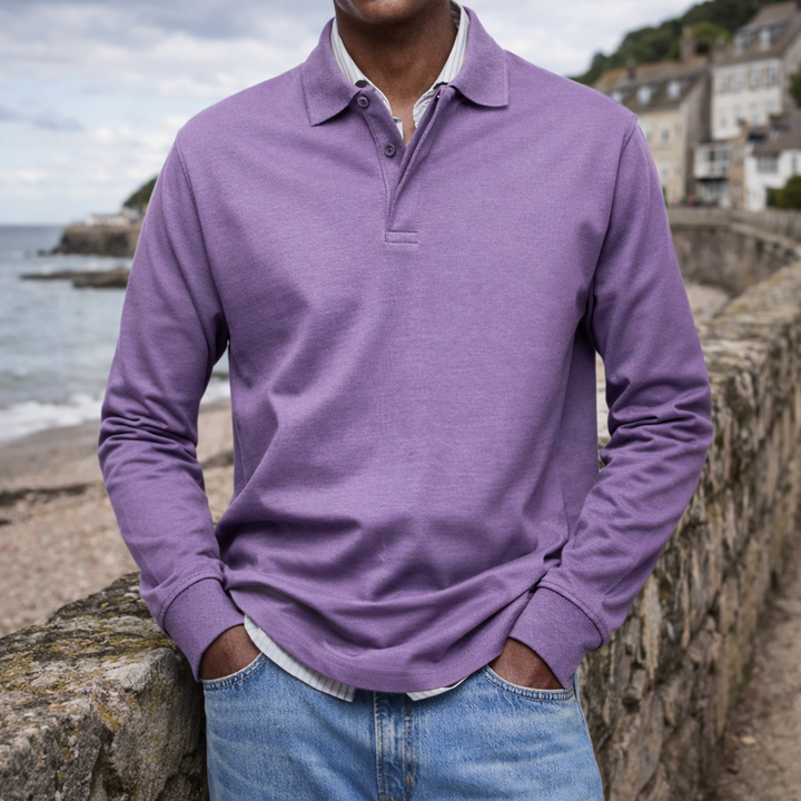 ARTHUR LONG SLEEVE POLO | SHARP STYLE MADE SIMPLE
