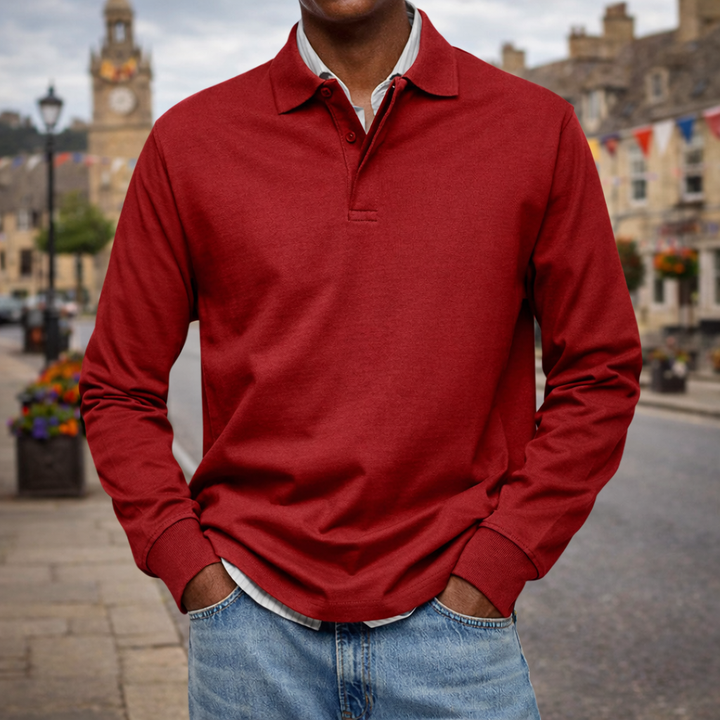 ARTHUR LONG SLEEVE POLO | SHARP STYLE MADE SIMPLE