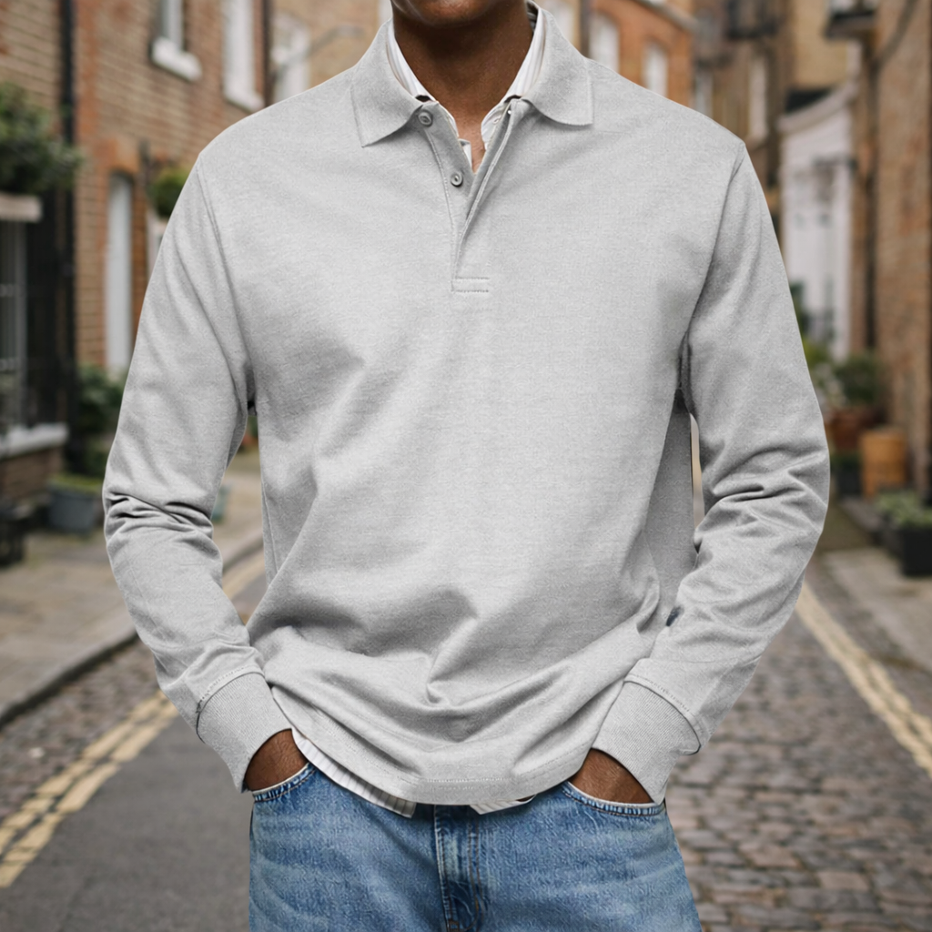 ARTHUR LONG SLEEVE POLO | SHARP STYLE MADE SIMPLE