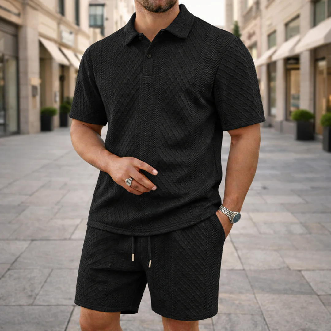 BENJAMIN POLO SHIRT AND SHORTS SET | RELAXED STYLE FOR WARM WEATHER