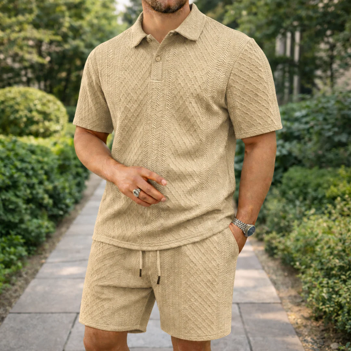 BENJAMIN POLO SHIRT AND SHORTS SET | RELAXED STYLE FOR WARM WEATHER