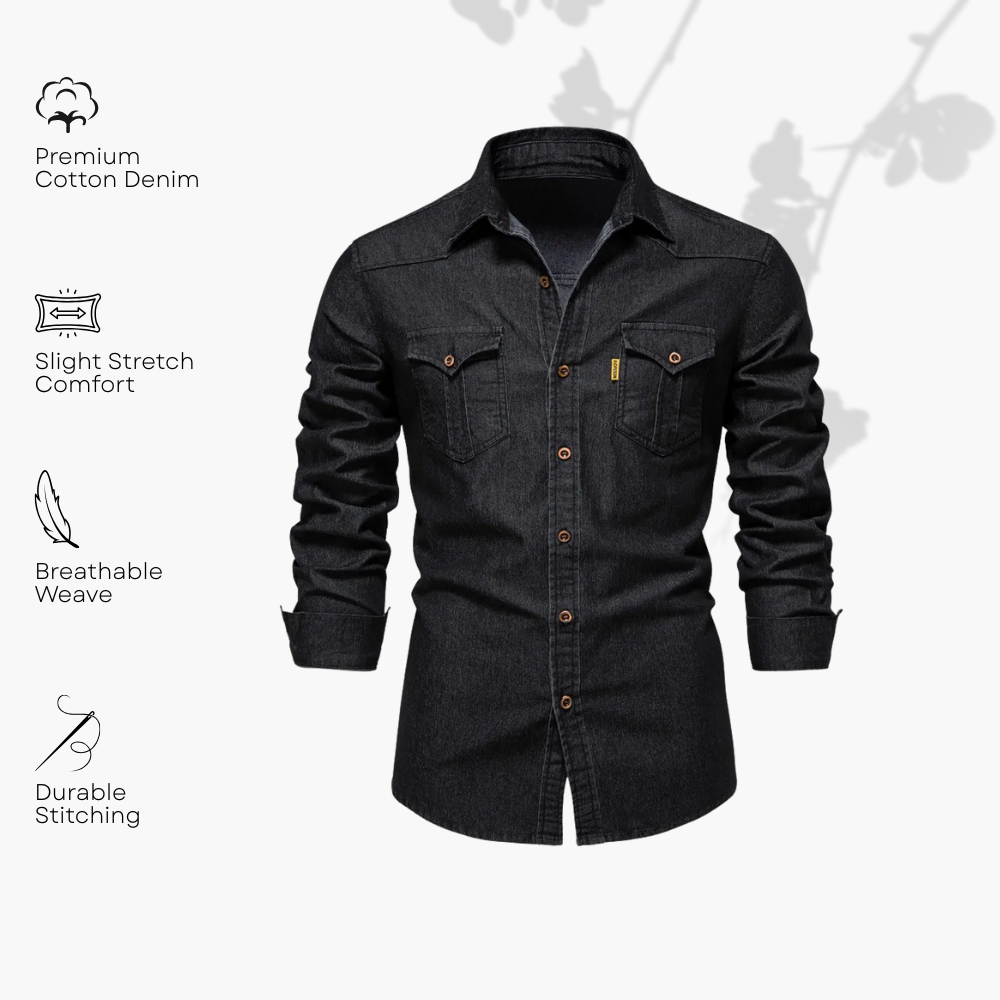 LEON COTTON DENIM SHIRT | A MODERN TAKE ON SMART CASUAL