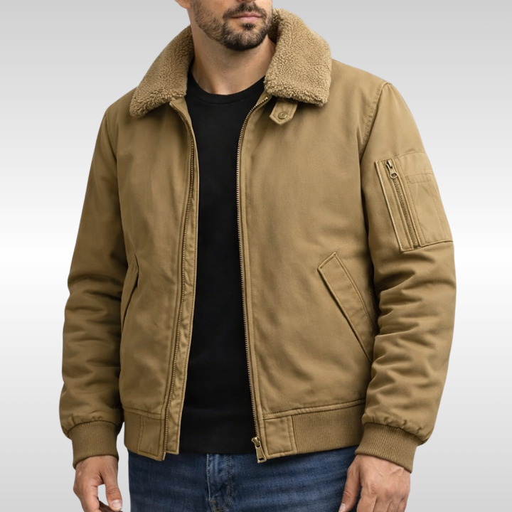 Rust Dylan Jacket DYLAN BOMBER JACKET | WARM, STRUCTURED, RELIABLE – Harris & Shaw London