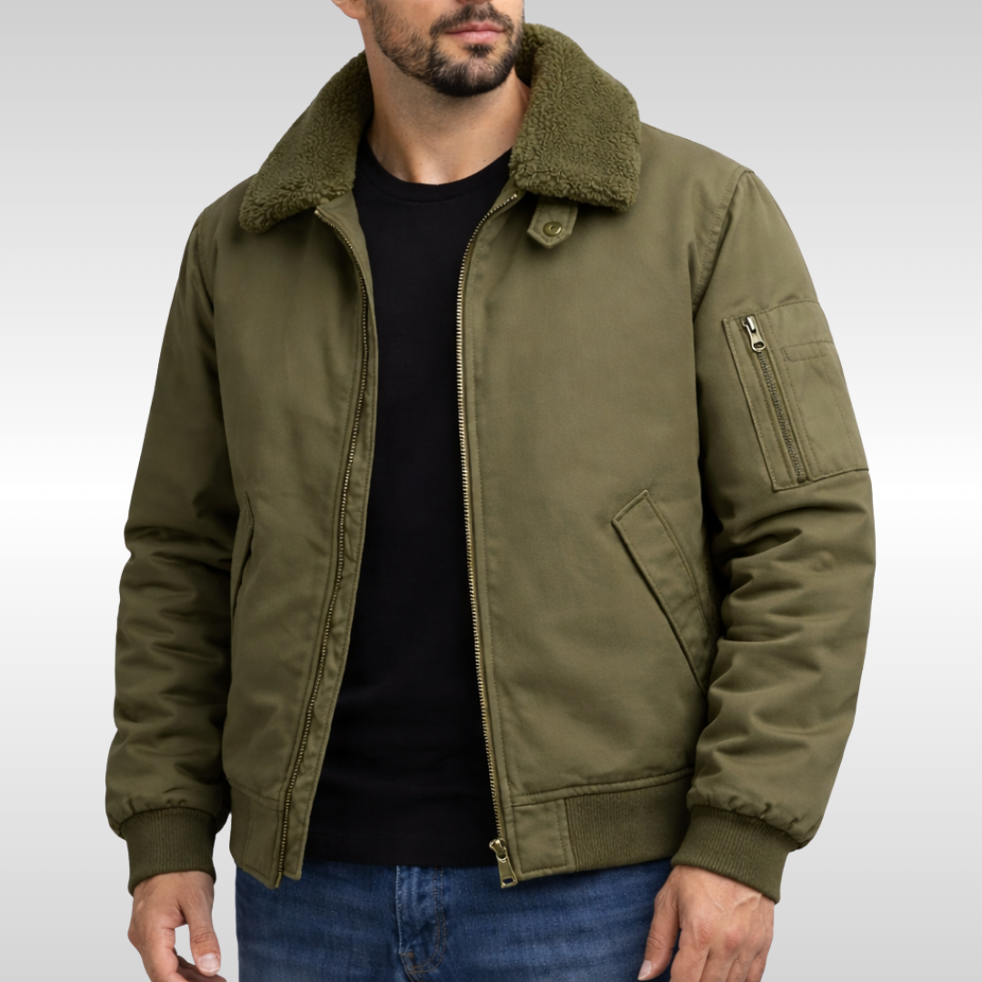Rust Dylan Jacket DYLAN BOMBER JACKET | WARM, STRUCTURED, RELIABLE – Harris & Shaw London