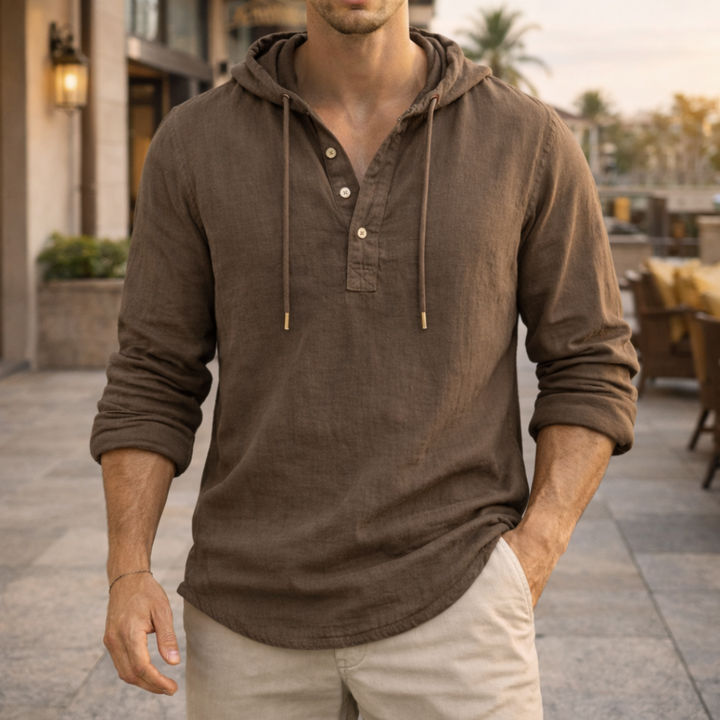 EDMUND HOODED LONG SLEEVE SHIRT | COMFORTABLE STYLE FOR EVERYDAY LIFE
