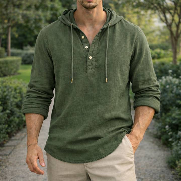 EDMUND HOODED LONG SLEEVE SHIRT | COMFORTABLE STYLE FOR EVERYDAY LIFE
