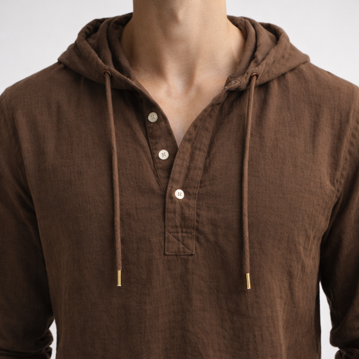 EDMUND HOODED LONG SLEEVE SHIRT | COMFORTABLE STYLE FOR EVERYDAY LIFE
