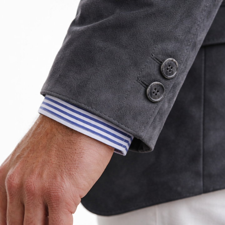 EDWARD STAND COLLAR BLAZER | REFINED CITY STYLE
