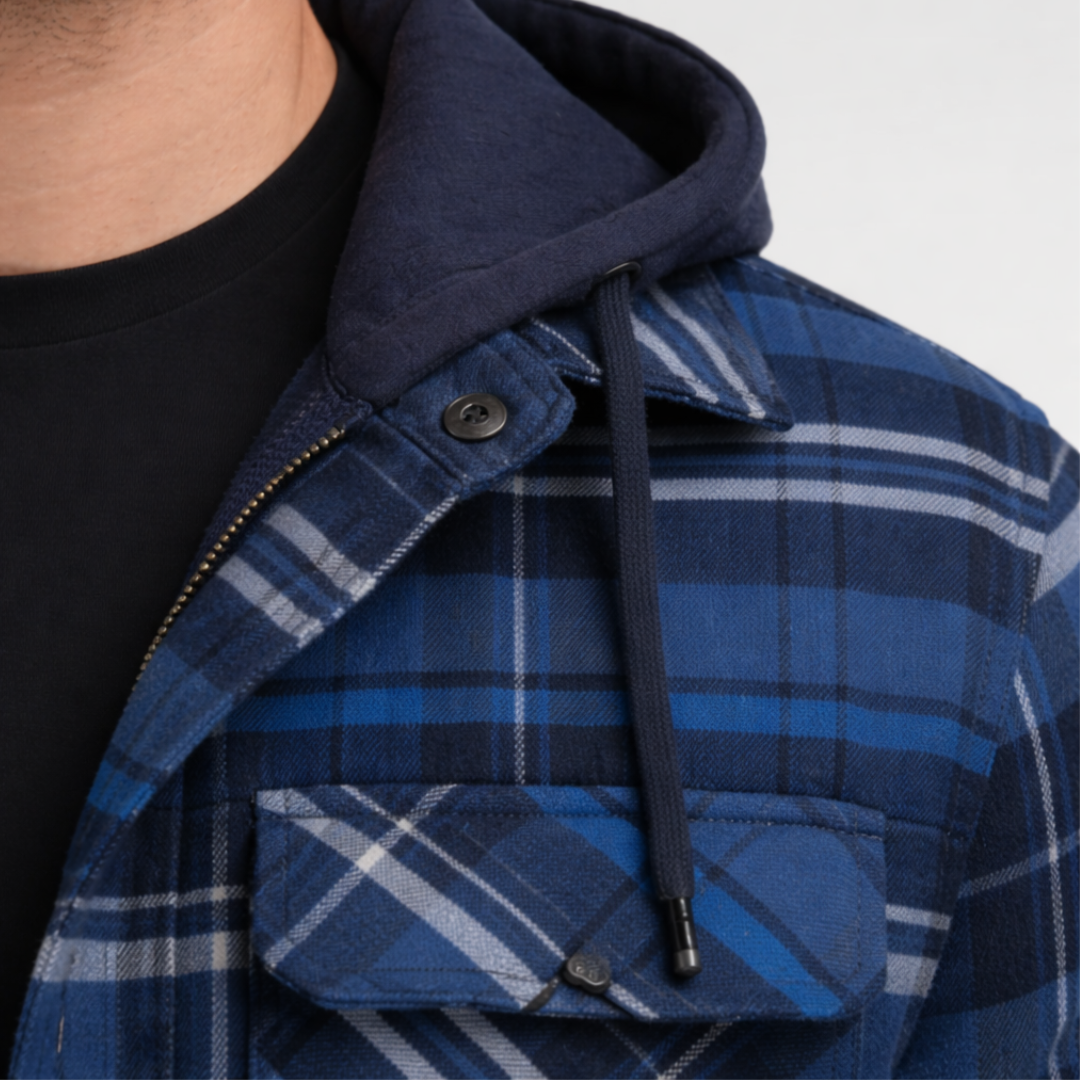 LANDON PLAID HOODED SHIRT JACKET | TIMELESS COMFORT FOR DAILY WEAR