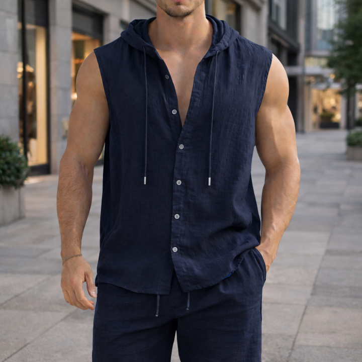 LUCA SLEEVELESS SHIRT AND SHORTS SET | LIGHT COMFORT FOR WARM DAYS