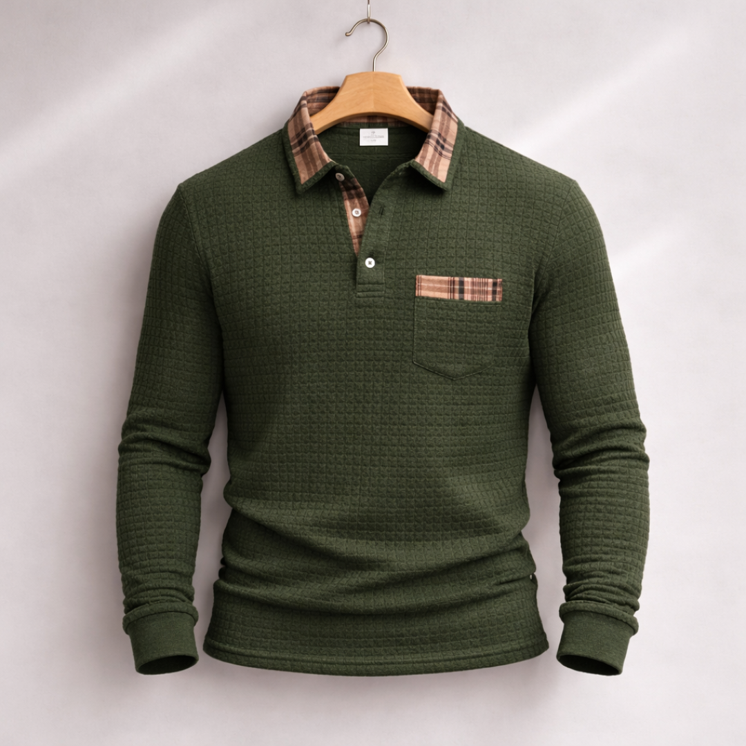 NOAH WAFFLE POLO SHIRT | 1+1 FREE