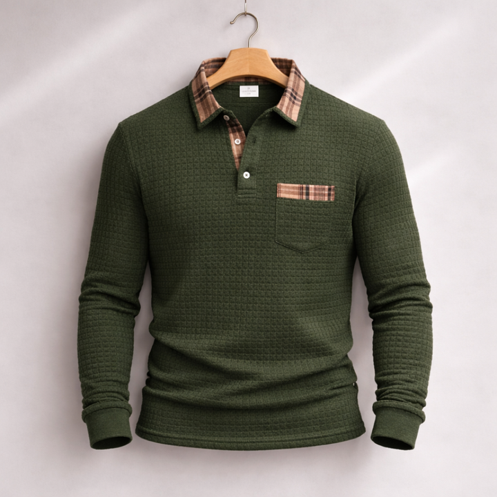 NOAH WAFFLE POLO SHIRT | 1+1 FREE