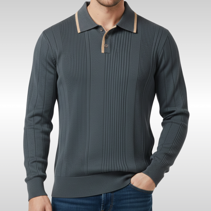 OSCAR LONG SLEEVE POLO | SMART COMFORT FOR COOL DAYS