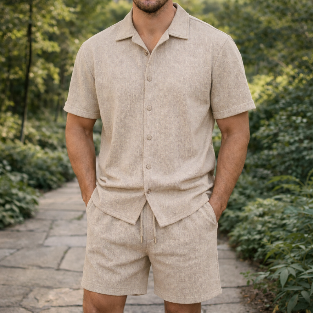 RUPERT SHORT SLEEVE SHIRT AND SHORTS SET | EASY STYLE FOR WARM DAYS
