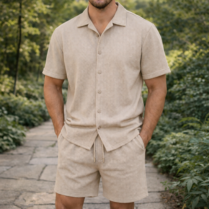 RUPERT SHORT SLEEVE SHIRT AND SHORTS SET | EASY STYLE FOR WARM DAYS