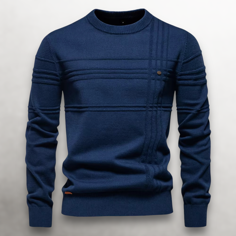 JAMIE KNIT JUMPER | CLASSIC GRID DETAIL