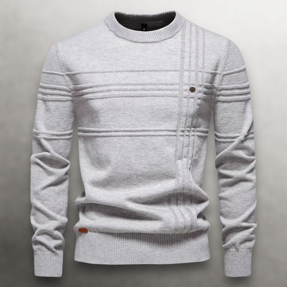 JAMIE KNIT JUMPER | CLASSIC GRID DETAIL
