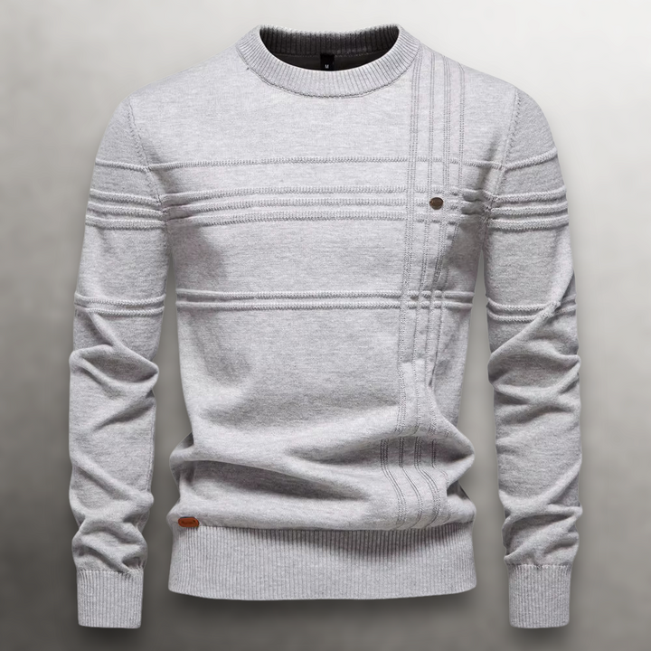JAMIE KNIT JUMPER | CLASSIC GRID DETAIL