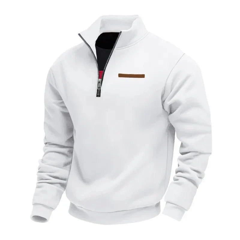 HUGO SOFT HALF ZIP SWEATSHIRT | WARMTH WITH QUIET STYLE