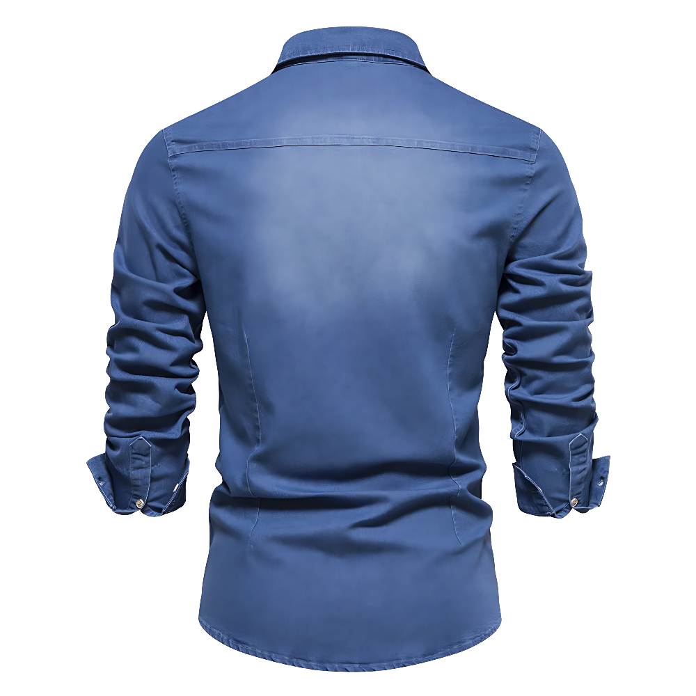 LEON COTTON DENIM SHIRT | A MODERN TAKE ON SMART CASUAL