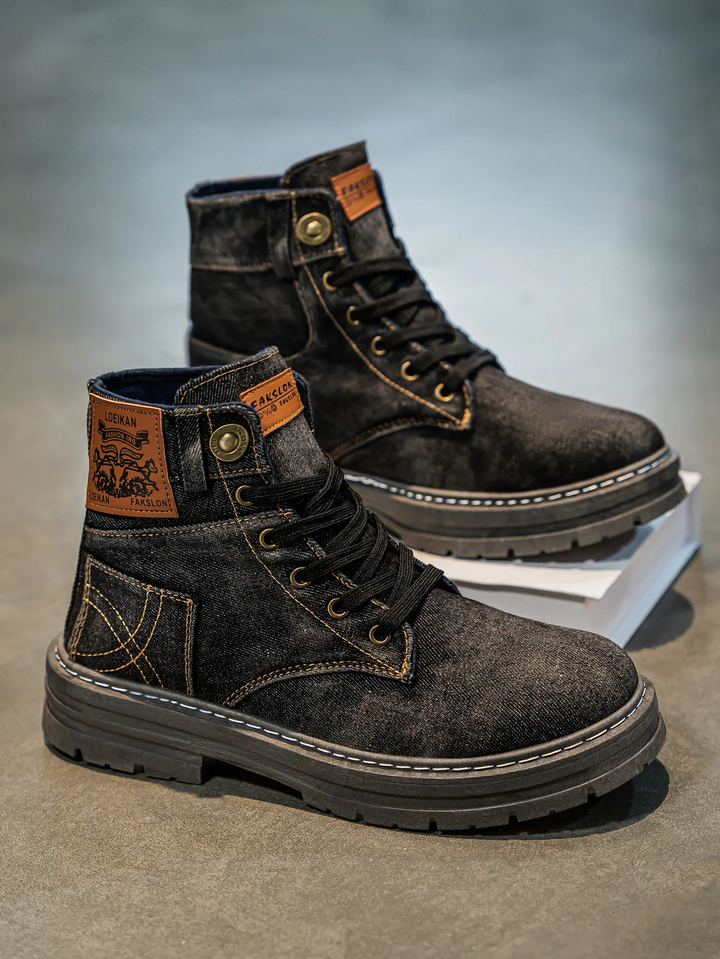 HUGH DENIM HIGH TOP BOOTS | STRONG EVERYDAY CONSTRUCTION